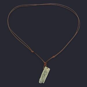 Prehnite Stone Pendant Necklace